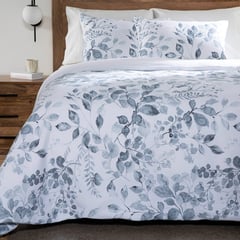 BASEMENT HOME - Funda de Duvet Estampada de Algodón con cierre de botones Basement home. Forro de Plumón Spring para cama doble, queen y king