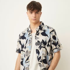 BEARCLIFF - Camisa para Hombre con Estampado Manga corta