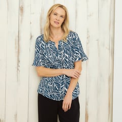 SOUTHLAND - Blusa Mujer con Estampado Manga corta