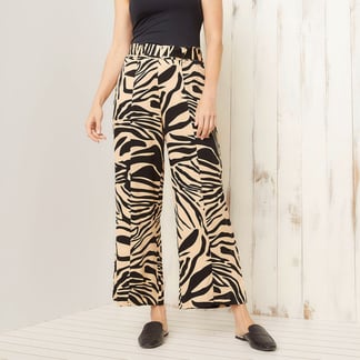 SOUTHLAND - Pantalón Culotte Mujer Tiro alto Animal print