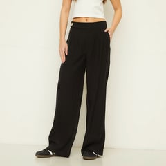 SYBILLA - Pantalón Wide Leg Mujer Tiro medio