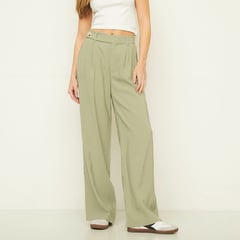 SYBILLA - Pantalón Wide Leg Mujer Tiro medio