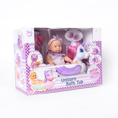 undefined - Muñeca bebé Baby love Hora del baño tina de Unicornio