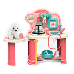 KIDS N PLAY - Set de juguete de veterinaria para niños incluye mascota