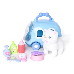 KIDS N PLAY - Peluche de gato Kids N Play. Incluye carrito y accesorios