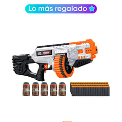 KIDS N PLAY - Lanzador de dardos para niños. Incluye 48 dardos y 5 latas.