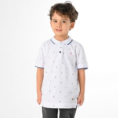 CONIGLIO - Camisa Polo Niño con Estampado Manga corta Algodón