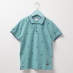 CONIGLIO - Camisa Polo Niño con Estampado Manga corta Algodón