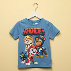 PAW PATROL - Camiseta Niño con Estampado Manga corta Algodón