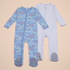 YAMP - Pijama Bebé niño Pack de 2 unidades con Estampado Manga larga Algodón