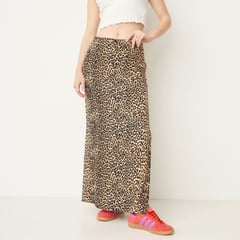 SYBILLA - Falda Maxi Mujer Animal print