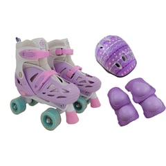 SCOOP - Patines 4 Ruedas para niña Turbo III + Kit de Protección