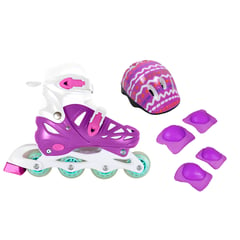 SCOOP - Patines En Linea para niña Challenger III + Kit de Protección Talla M