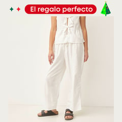 SYBILLA - Pantalon Culotte Mujer Tiro alto