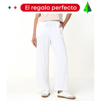 UNIVERSITY CLUB - Pantalón Wide Leg Mujer Tiro alto