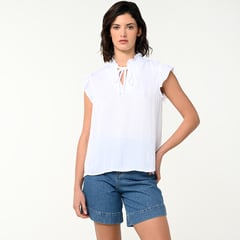 UNIVERSITY CLUB - Blusa Mujer Sin mangas Satín