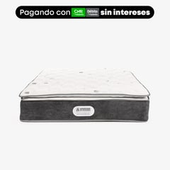 AMERICANA DE COLCHONES - Colchón Sencillo Firmeza Media Ortopédico Resortado con Pillow Non Flip 100 x 190 cm - Compra Sin Intereses, Te Devolvemos el 100% de los Intereses Pagando con Tarjeta CMR Banco Falabella Pagando a 3, 4, 6, 12 o 24 Cuotas