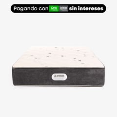 AMERICANA DE COLCHONES - Colchón Semidoble Firmeza Media Ortopédico Resortado American Silver 120x190 cm +Almohada - Compra Sin Intereses, Te Devolvemos el 100% de los Intereses Pagando con Tarjeta CMR Banco Falabella Pagando a 3, 4, 6, 12 o 24 Cuotas