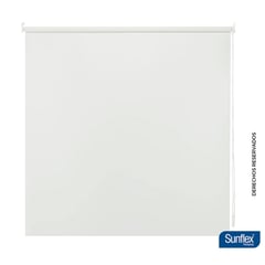 SUNFLEX - Cortina Blackout Blanco 100 cm x 180 cm. Cortina Moderna: Cortina para sala, Cortina para estudio, Cortina para alcoba