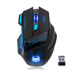 ZELOTES - Mouse Gamer Inalámbrico F14 3200 Dpi 7 Botones. | Sistema de seguimiento óptico. Compatibilidad Windows