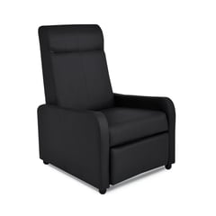 ELITE LIVING - Silla Reclinable 1 puesto Cuerina Mecánica 70 X 95 X 90 cm Negro - Mueble