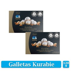 GRECO - Galletas navideñas con trozos de almendras kurabie 120gr x2uds