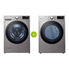 LG - Combo Lavadora Carga frontal 22 KG WM22VV26R + Secadora Gas 22 KG DF22VV2R