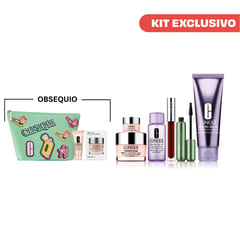 CLINIQUE - Edición exclusiva Online: Kit Moisture Surge, Limpieza & Maquillaje Incluye: 6 Productos + Cosmetiquera