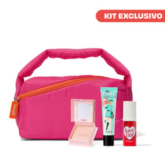 BENEFIT - Set de maquillaje para rostro Benefit: Incluye cosmetiquera y 3 productos