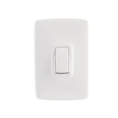 LUMINEX - Interruptor sencillo conmutable arquea blanco