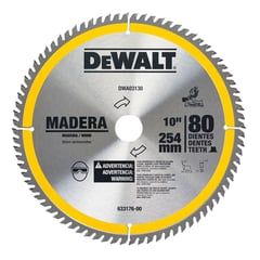 DEWALT - Disco madera 10 pulgadas 80dientes DW03130