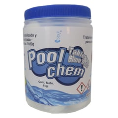 POOLCHEM - Cloro 90% Tabl 20Gr X50Und