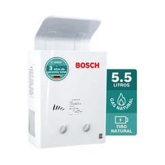 BOSCH - Calentador de Agua 5.5 Litros Tiro Natural de Paso a Gas Natural Therm 1000 O