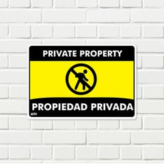 FIXSER - Señal Propiedad Privada Prohibido Ingreso 35X24Cm