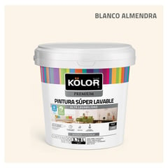 KOLOR - Pintura para Interior Blanco Almendra Súper Lavable 2.5 Galones