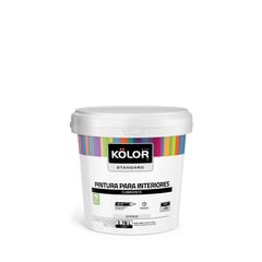 KOLOR - Pintura para Interior Blanco Mate 1/4 Galón