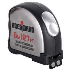 UBERMANN - Flexómetro 8mt 1 Pulgadas Metálico