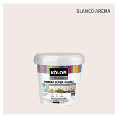 KOLOR - Pintura para Interior Blanco Arena Superlavable 5 Galones