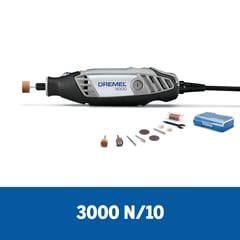 BOSCH - Kit Mototool Dremel 3000 130W 127V + 10 Accesorios