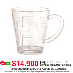 FELLI - Mug Acrílico Textura Alto 11.8 Onzas