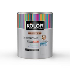 KOLOR - Anticorrosivo Negro 1/ 8 Galón