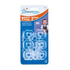 DREAM BABY - Tapon Toma Corriente Con Llave 9 Tapones, 3 Llaves