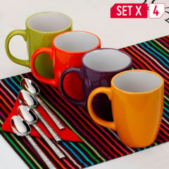 JUST HOME COLLECTION - Mug Cónico X 4 Unidades 300Cc