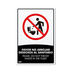 FIXSER - Señal Favor No Arrojar Desechos Al Sanitario 22X1