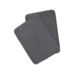 CASA BONITA - Set X2 Tapetes Para Baño Foam 43x61 Cm Gris