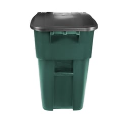 RUBBERMAID COMMERCIAL - Contenedor Con Ruedas Plástica 189L Verde Con Tapa