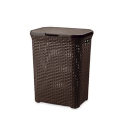 REYPLAST - Canasta para Ropa Plastica 72 Litros Rattan Cuadrada