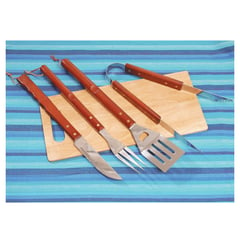 MR BEEF - Set Parrillero Con Tabla De 4 Piezas.