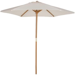 JUST HOME COLLECTION - Parasol Madera 2.5 m Blanco