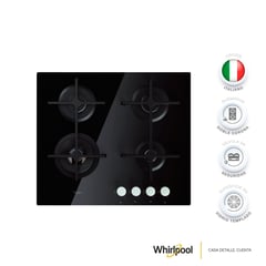 WHIRLPOOL - Estufa Vidrio Templado 59x51cm GOA6423NB Negro